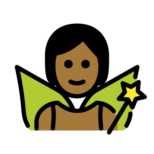 Фея: темный тон кожи для OpenMoji 16.0