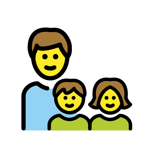 Família: Homem, Menina, Menino para OpenMoji 16.0