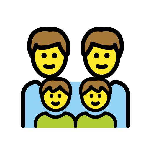 Família: Homem, Homem, Menino, Menino para OpenMoji 16.0