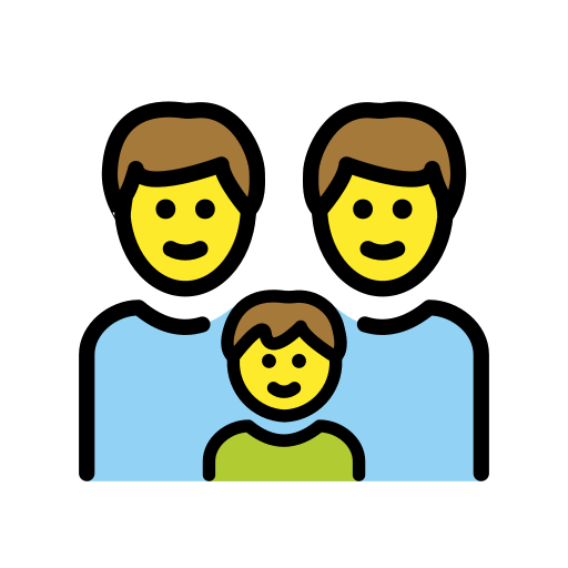 Família: Homem, Homem, Menino para OpenMoji 16.0
