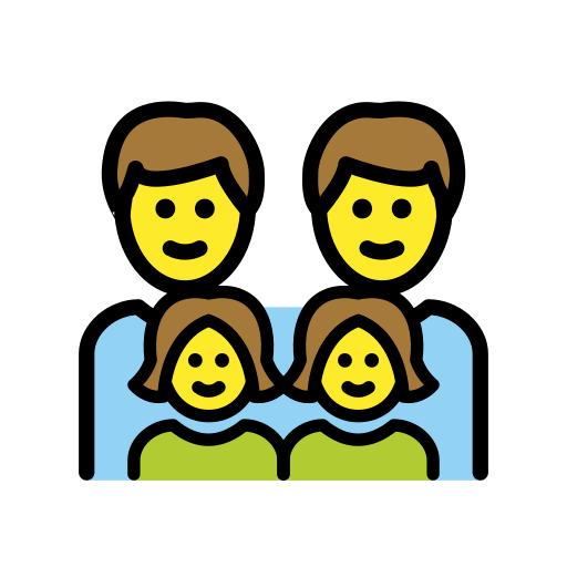 Família: Homem, Homem, Menina, Menina para OpenMoji 16.0