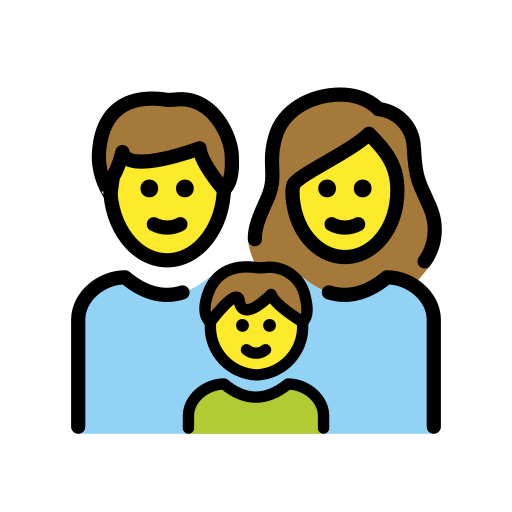 Família: Homem, Mulher, Menino para OpenMoji 16.0