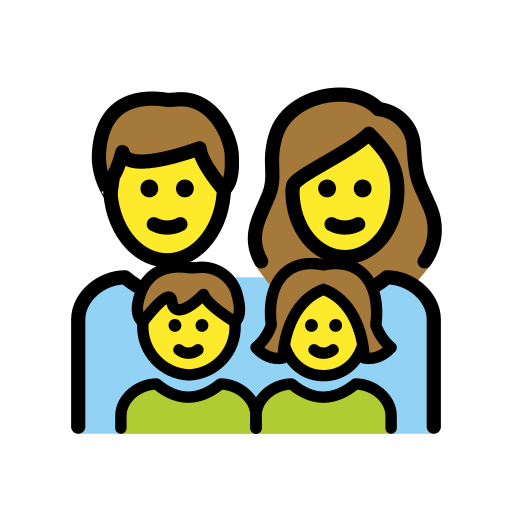 Família: Homem, Mulher, Menina, Menino para OpenMoji 16.0