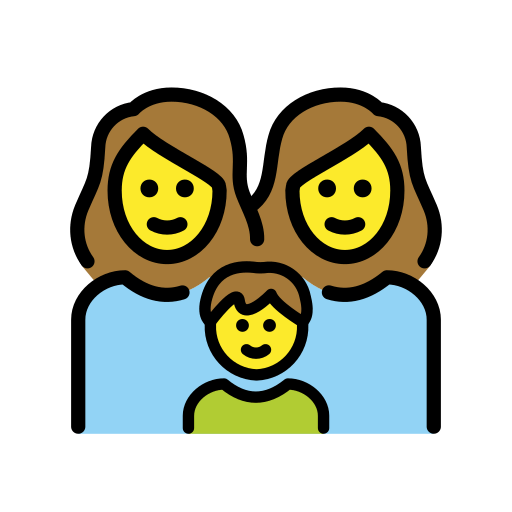 Família: Mulher, Mulher, Menino para OpenMoji 16.0