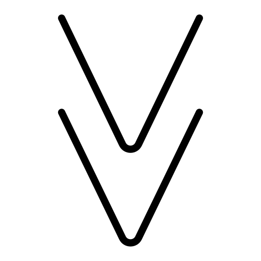 Два трикутника вістрям вниз для OpenMoji 16.0