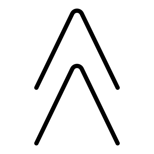 Два трикутника вістрям вгору для OpenMoji 16.0