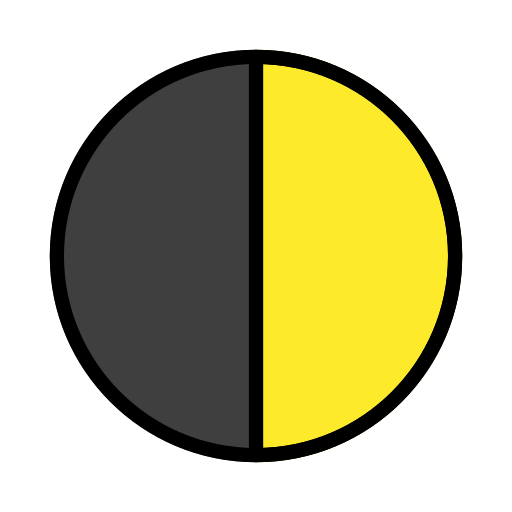 First Quarter Moon for OpenMoji 16.0