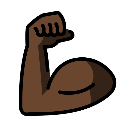 Біцепс: найтемніший тон шкіри для OpenMoji 16.0