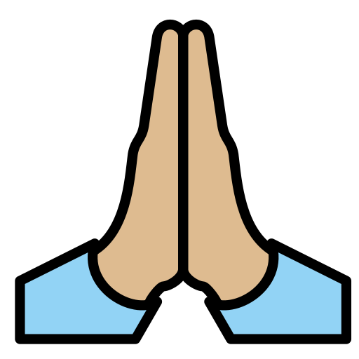 Mãos Juntas: Pele Morena Clara para OpenMoji 16.0