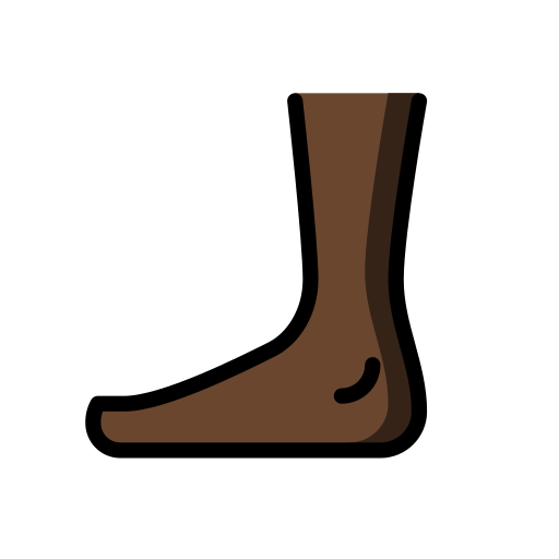 Щиколотка: очень темный тон кожи для OpenMoji 16.0