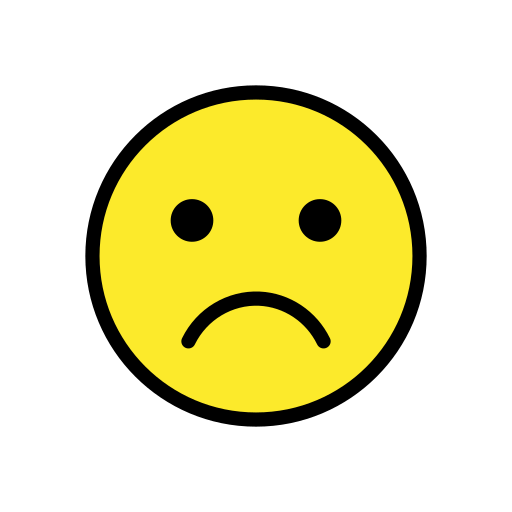 Rosto Descontente para OpenMoji 16.0