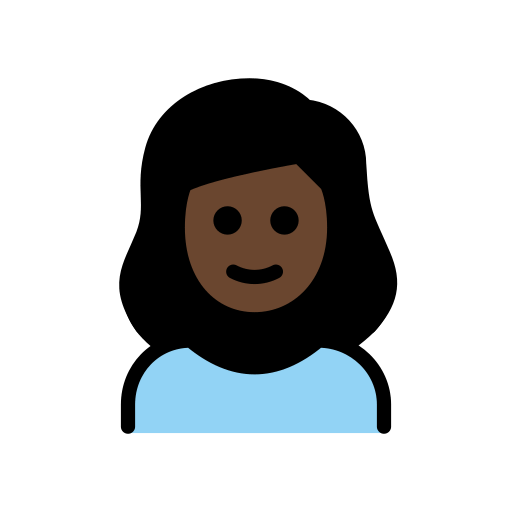 Menina: Pele Escura para OpenMoji 16.0