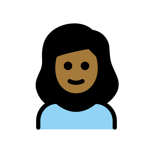 Menina: Pele Morena Escura para OpenMoji 16.0