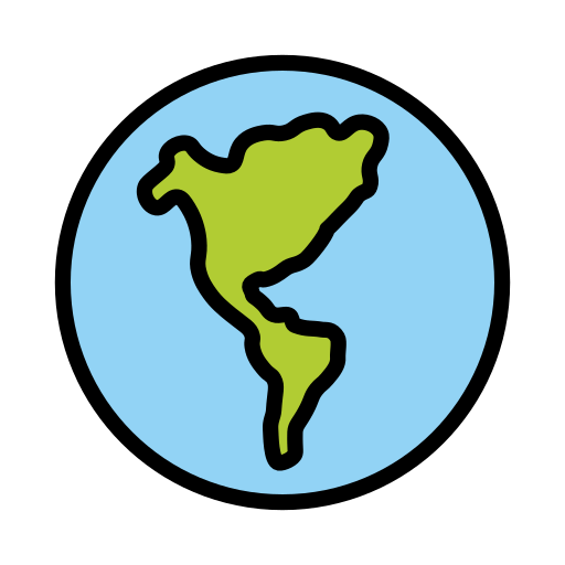 Globo Mostrando As Américas para OpenMoji 16.0