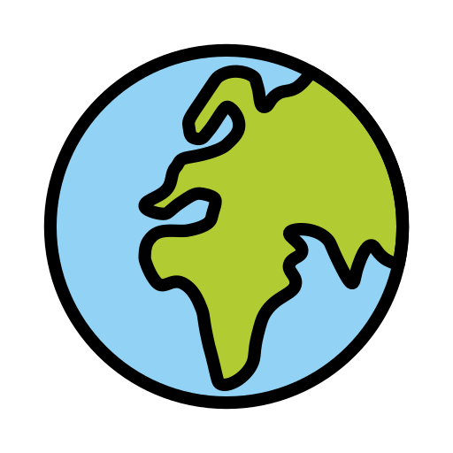 Globo Mostrando Europa E África para OpenMoji 16.0
