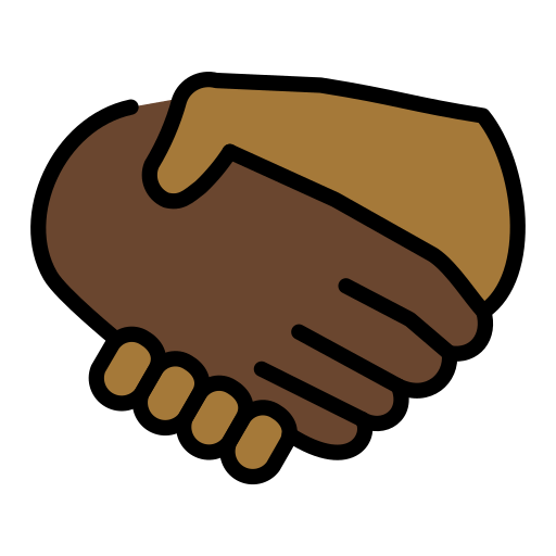 Aperto De Mãos: Pele Escura, Pele Morena Escura para OpenMoji 16.0