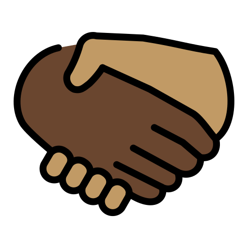 Aperto De Mãos: Pele Escura, Pele Morena para OpenMoji 16.0