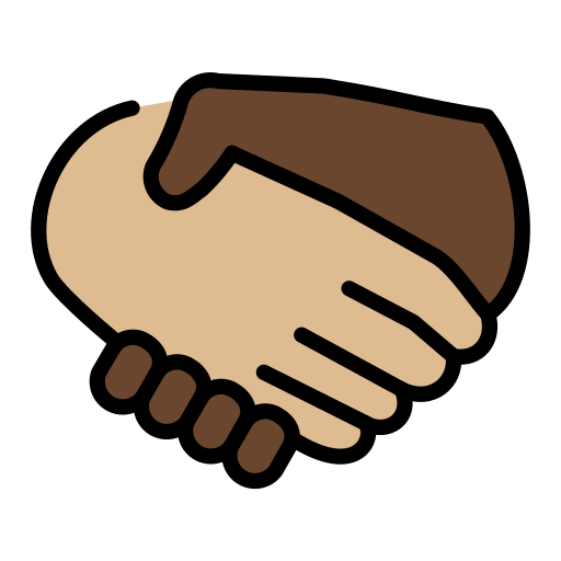 Рукостискання: світлий тон шкіри дуже темний тон шкіри для OpenMoji 16.0