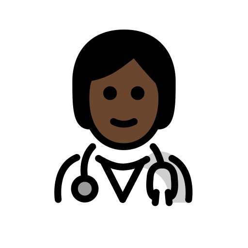 Profissional De Saúde: Pele Escura para OpenMoji 16.0