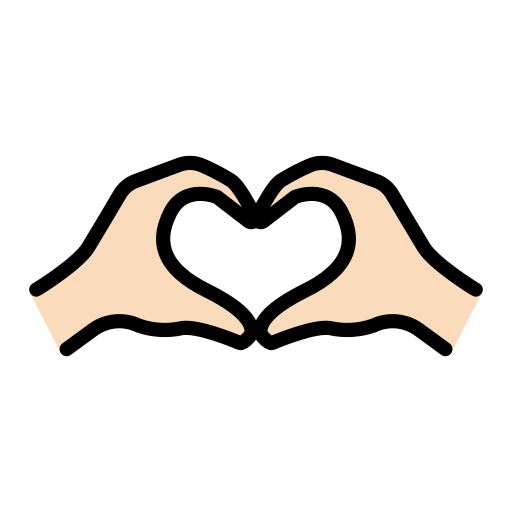 Mãos Em Coração: Pele Clara para OpenMoji 16.0