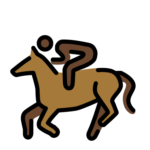 Corrida De Cavalos: Pele Escura para OpenMoji 16.0