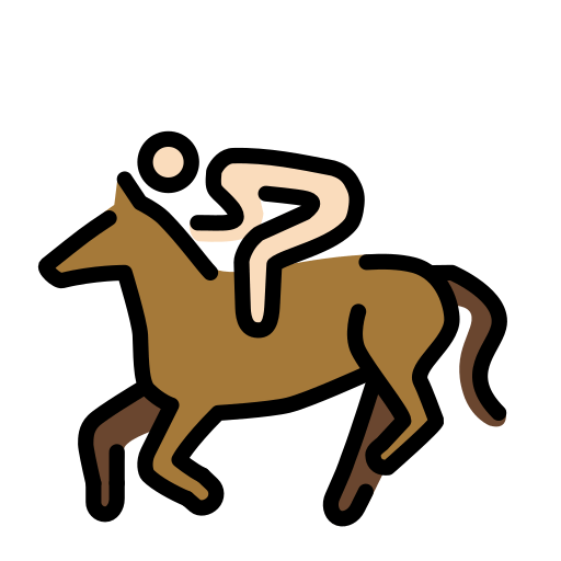 Corrida De Cavalos: Pele Clara para OpenMoji 16.0