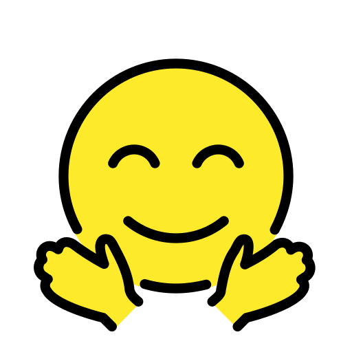 Smiling Face with Open Hands for OpenMoji 16.0