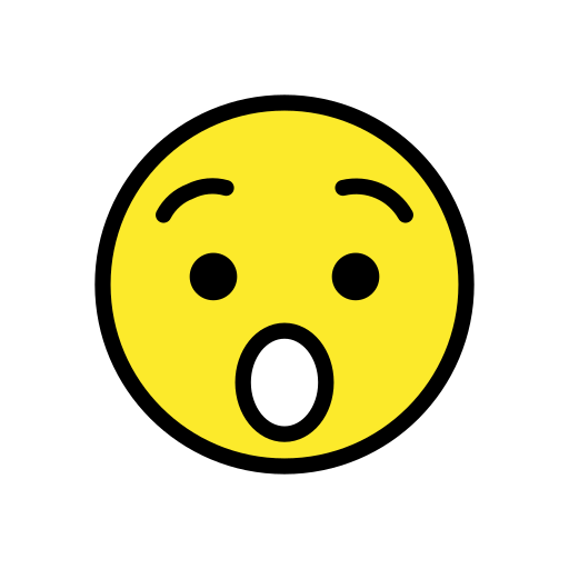 आश्चर्यचकित चेहरा OpenMoji 16.0 के लिए