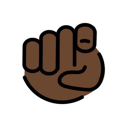 Dedo Indicador A Apontar Ao Visor: Pele Escura para OpenMoji 16.0