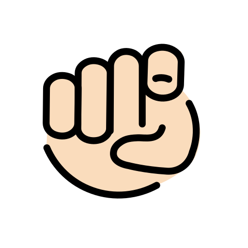 Index Pointing at the Viewer: Light Skin Tone for OpenMoji 16.0