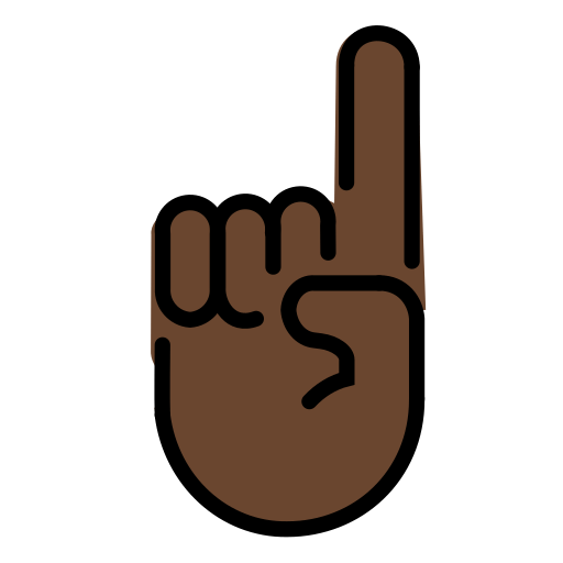 Indicador Apontando Para Cima: Pele Escura para OpenMoji 16.0