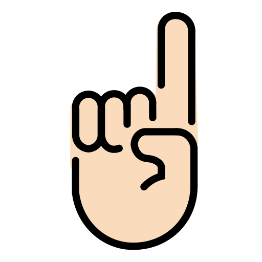 Indicador Apontando Para Cima: Pele Clara para OpenMoji 16.0