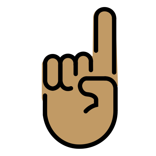 Указательный палец вверх: средний тон кожи для OpenMoji 16.0