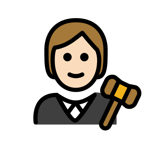 Juiz No Tribunal: Pele Clara para OpenMoji 16.0