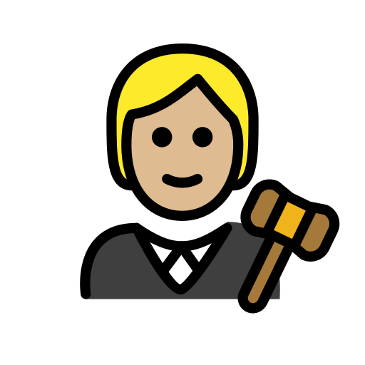 Суддя: світлий тон шкіри для OpenMoji 16.0