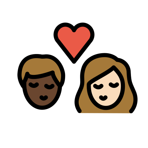 Beijo: Pessoa, Pessoa, Pele Escura, Pele Clara para OpenMoji 16.0