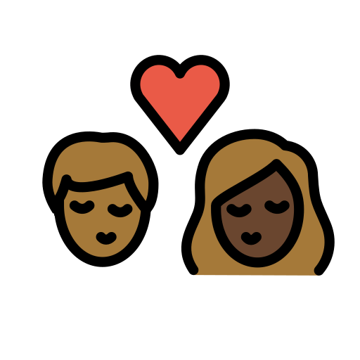 Beijo: Pessoa, Pessoa, Pele Morena Escura, Pele Escura para OpenMoji 16.0