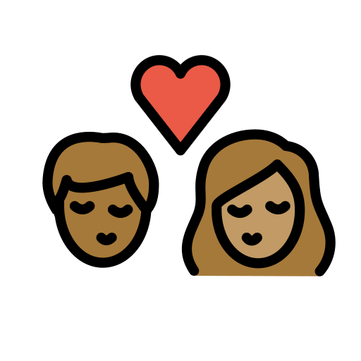 Beijo: Pessoa, Pessoa, Pele Morena Escura, Pele Morena para OpenMoji 16.0