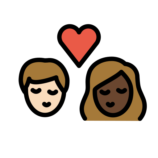 Beijo: Mulher, Homem, Pele Clara, Pele Escura para OpenMoji 16.0