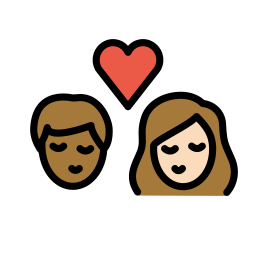 Beijo: Mulher, Homem, Pele Morena Escura, Pele Clara para OpenMoji 16.0