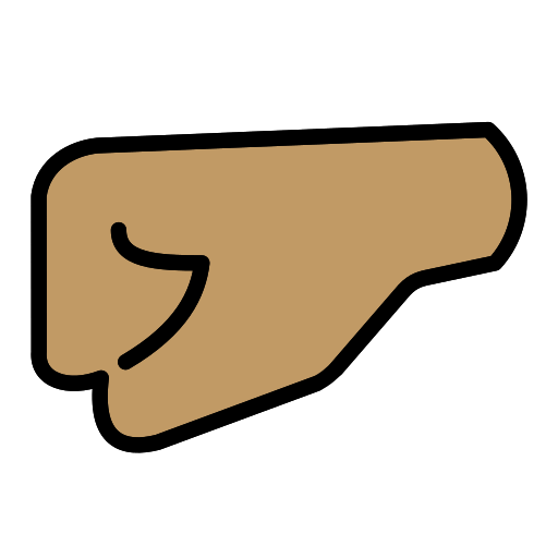 Punho Esquerdo: Pele Morena para OpenMoji 16.0