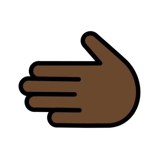 Рука ліворуч: дуже темний тон шкіри для OpenMoji 16.0