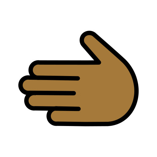 Mão Para A Esquerda: Pele Morena Escura para OpenMoji 16.0