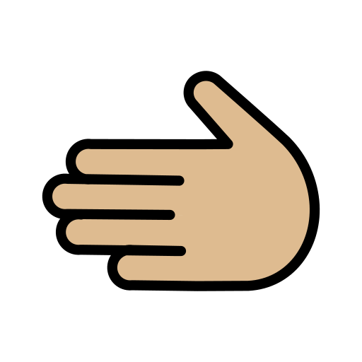 Рука вліво: світлий тон шкіри для OpenMoji 16.0