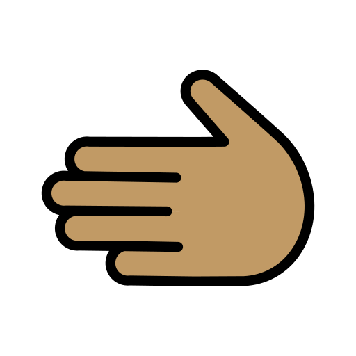 Рука вліво: середній тон шкіри для OpenMoji 16.0