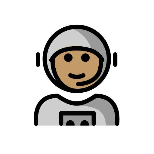Astronauta Homem: Pele Morena para OpenMoji 16.0