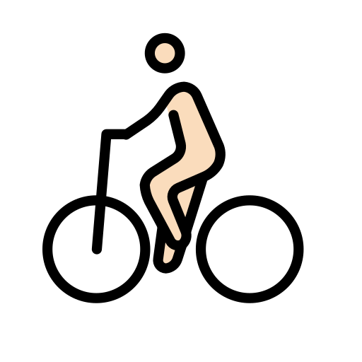Homem Ciclista: Pele Clara para OpenMoji 16.0