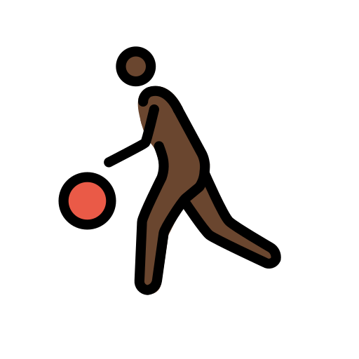 Homem Jogando Basquete: Pele Escura para OpenMoji 16.0