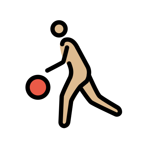 Homem Jogando Basquete: Pele Morena Clara para OpenMoji 16.0