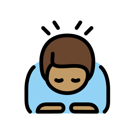 Lelaki menunduk: ton kulit sederhana untuk OpenMoji 16.0